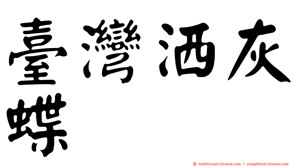 臺灣洒灰蝶