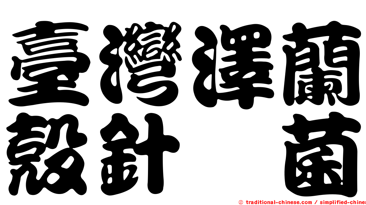 臺灣澤蘭殼針孢菌