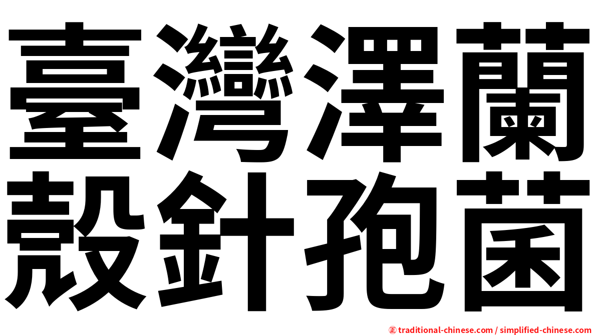 臺灣澤蘭殼針孢菌