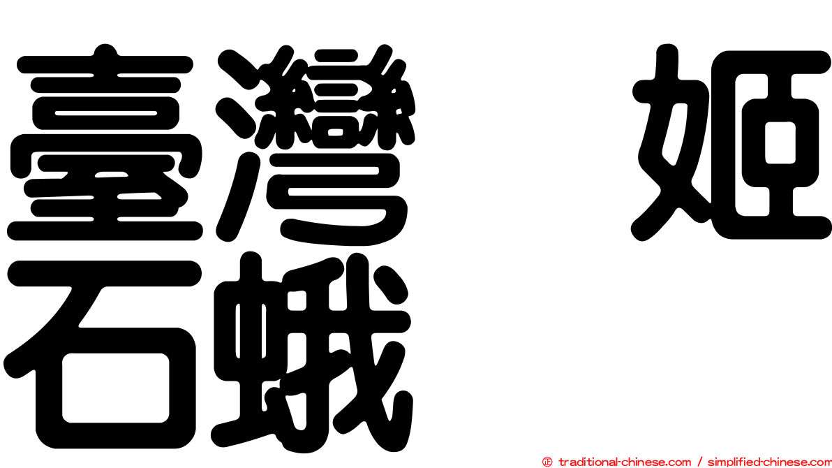 臺灣烏姬石蛾