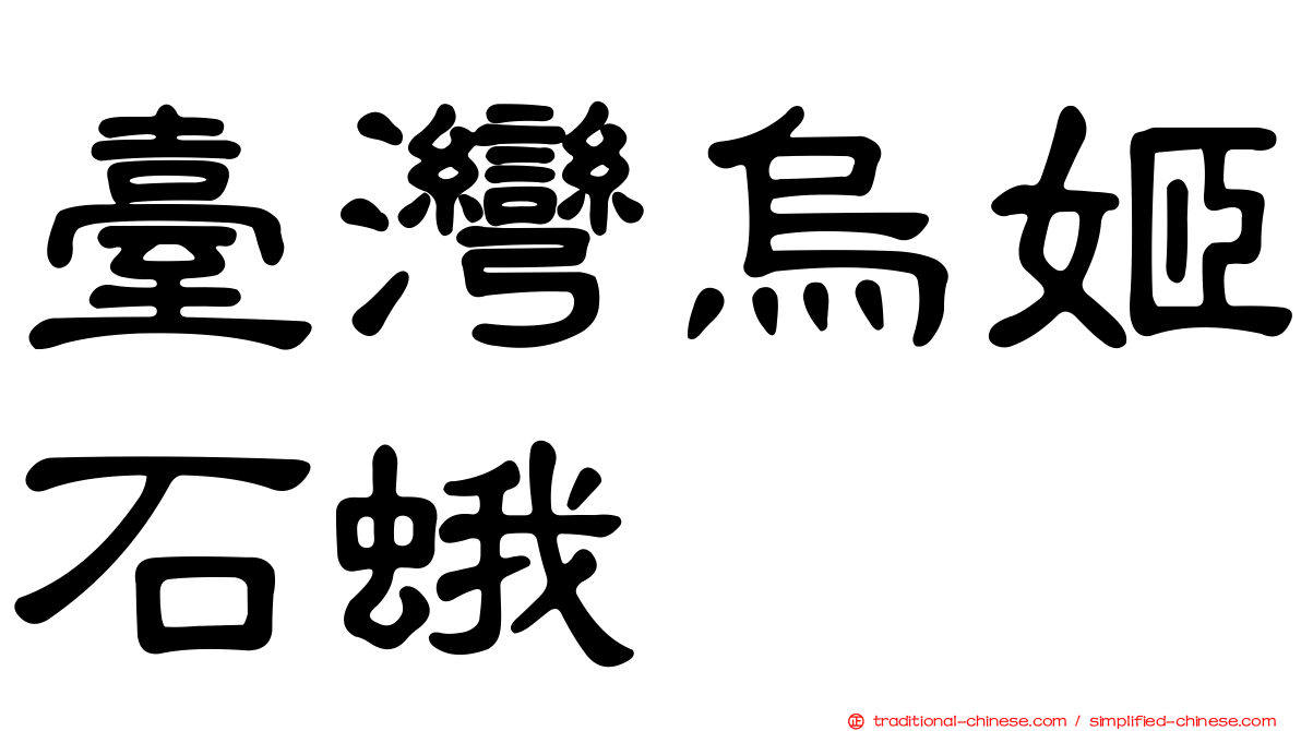 臺灣烏姬石蛾