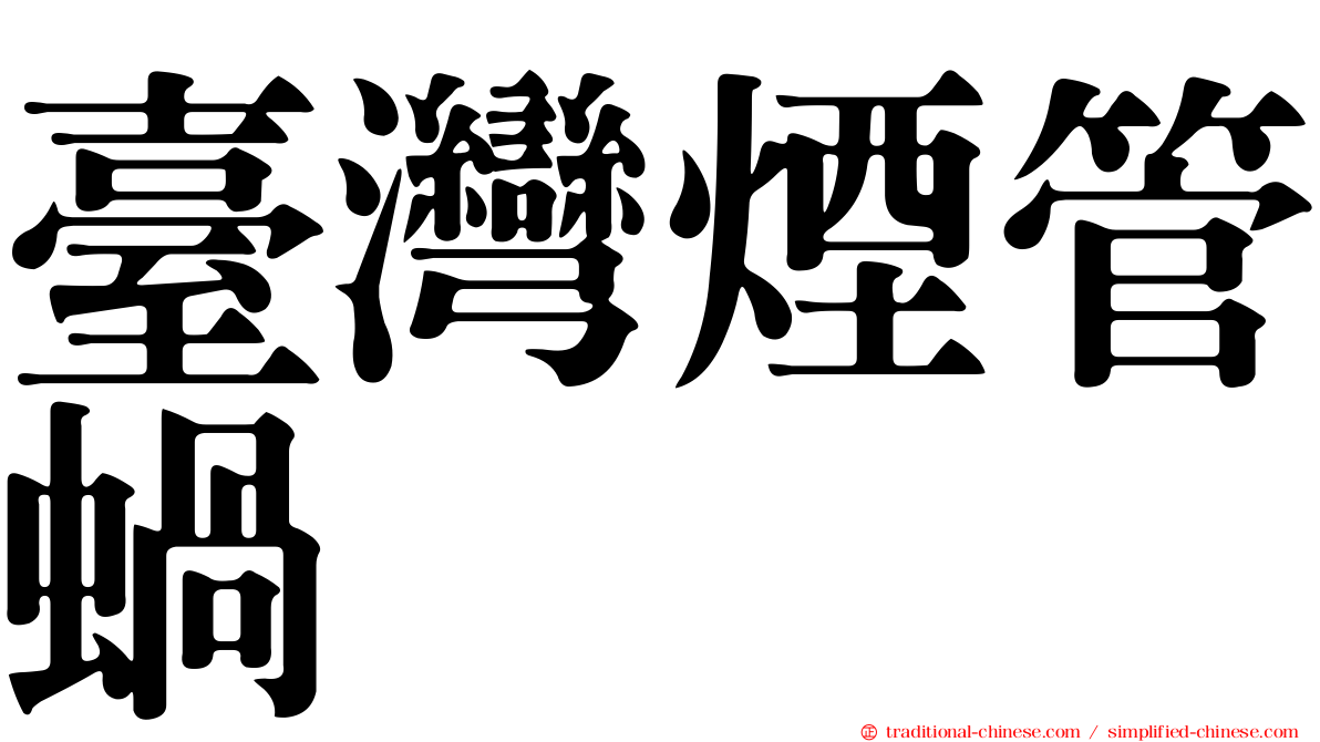 臺灣煙管蝸