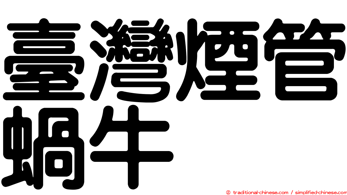 臺灣煙管蝸牛