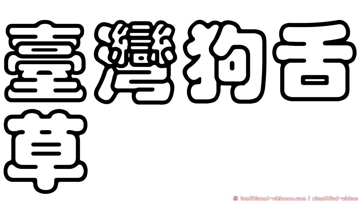 臺灣狗舌草