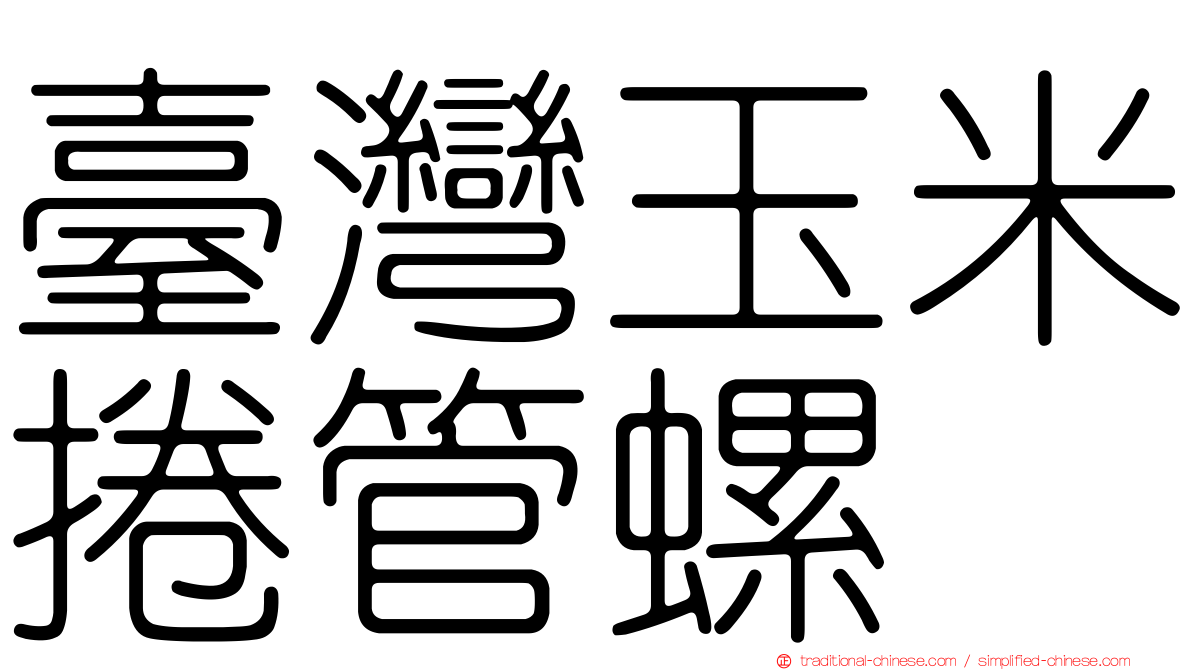臺灣玉米捲管螺