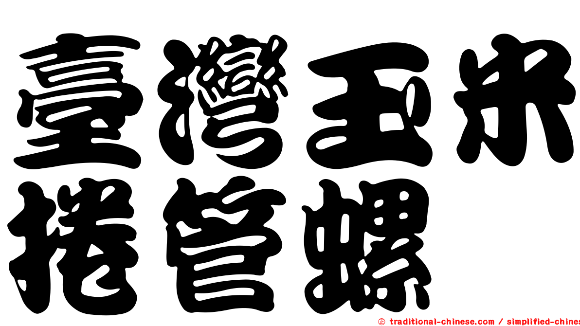 臺灣玉米捲管螺
