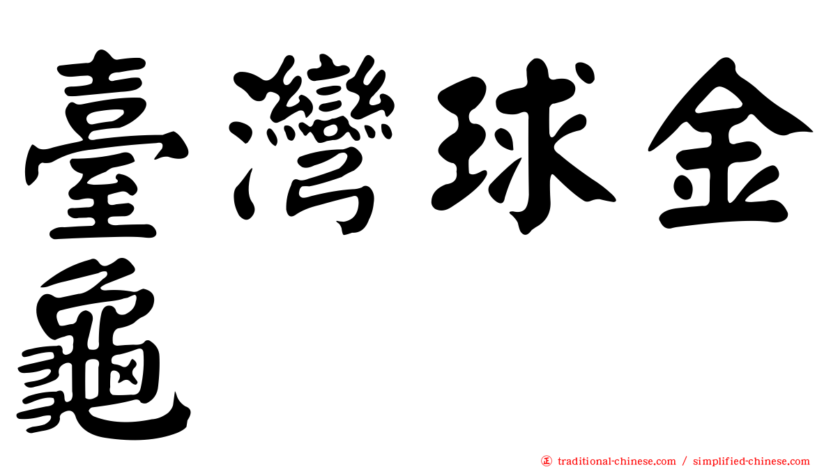 臺灣球金龜
