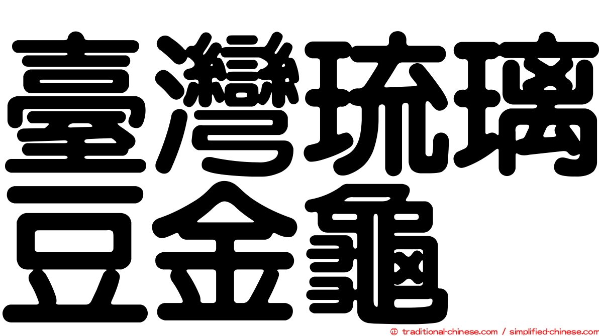 臺灣琉璃豆金龜