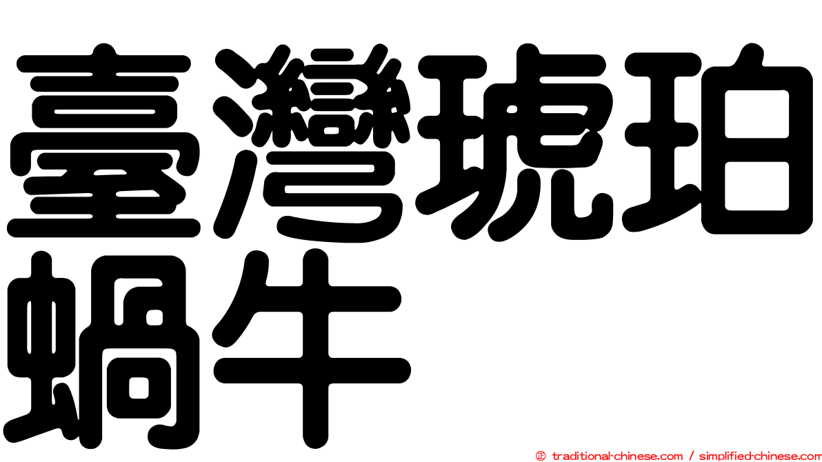 臺灣琥珀蝸牛