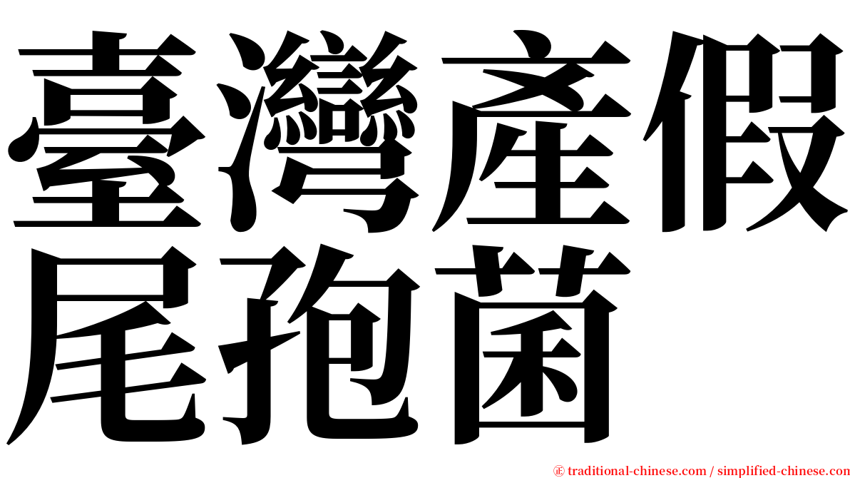 臺灣產假尾孢菌 serif font