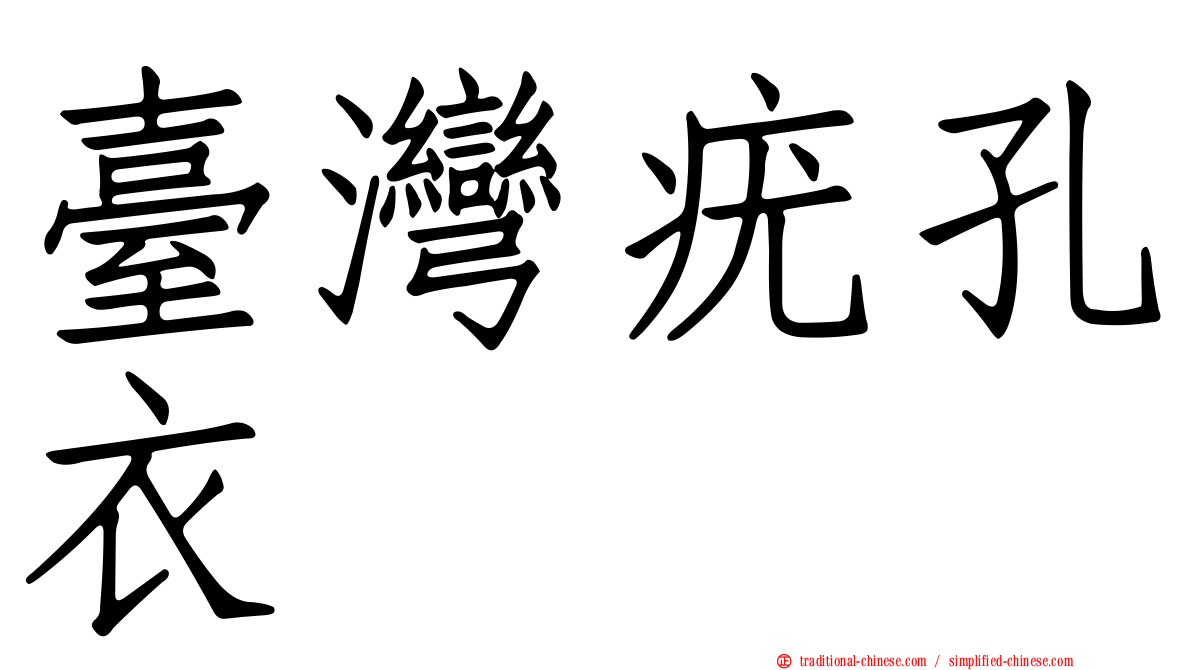 臺灣疣孔衣