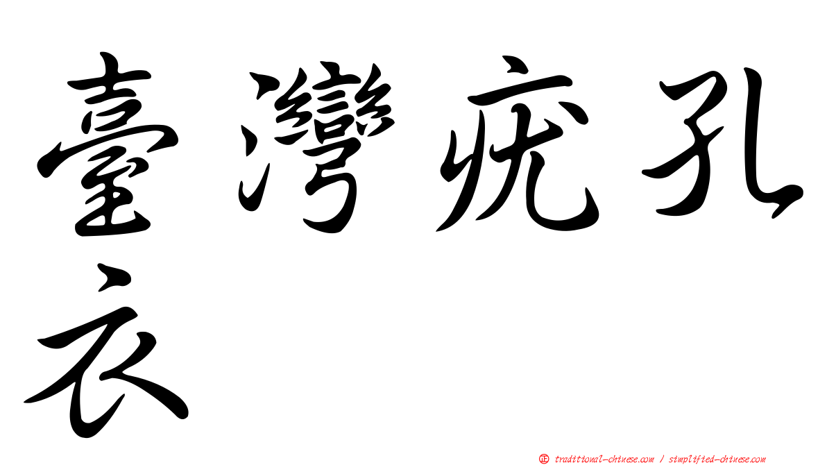 臺灣疣孔衣