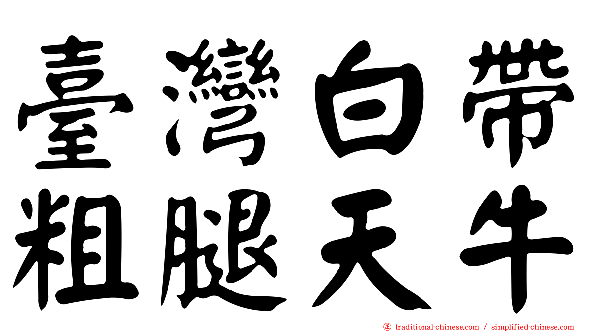 臺灣白帶粗腿天牛