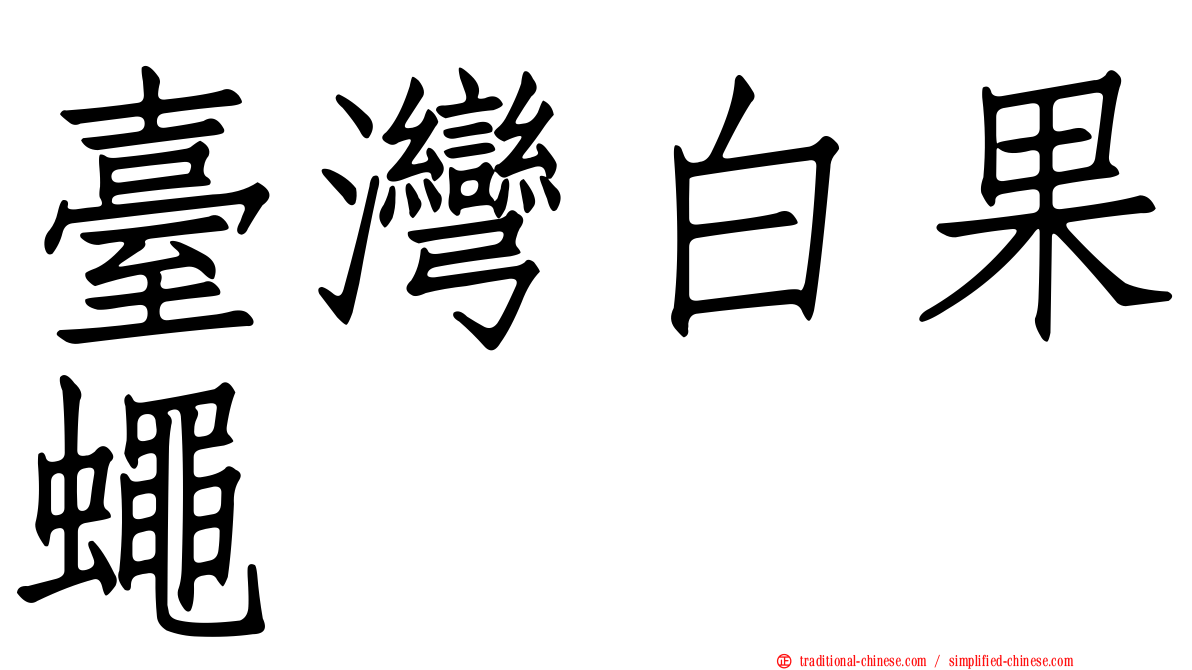 臺灣白果蠅