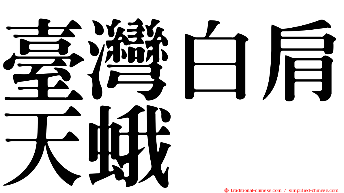 臺灣白肩天蛾