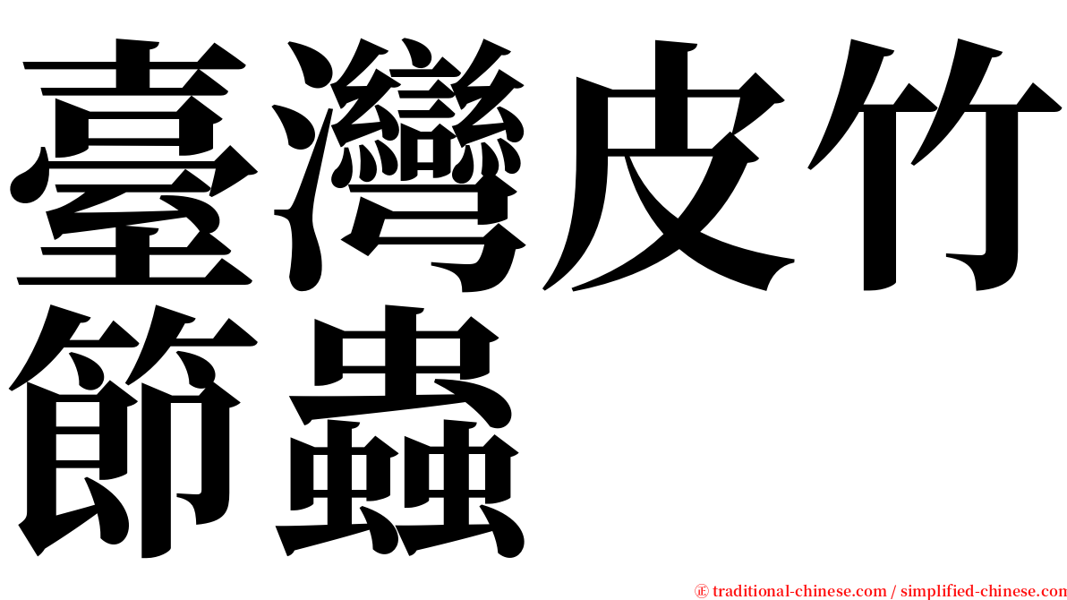臺灣皮竹節蟲 serif font