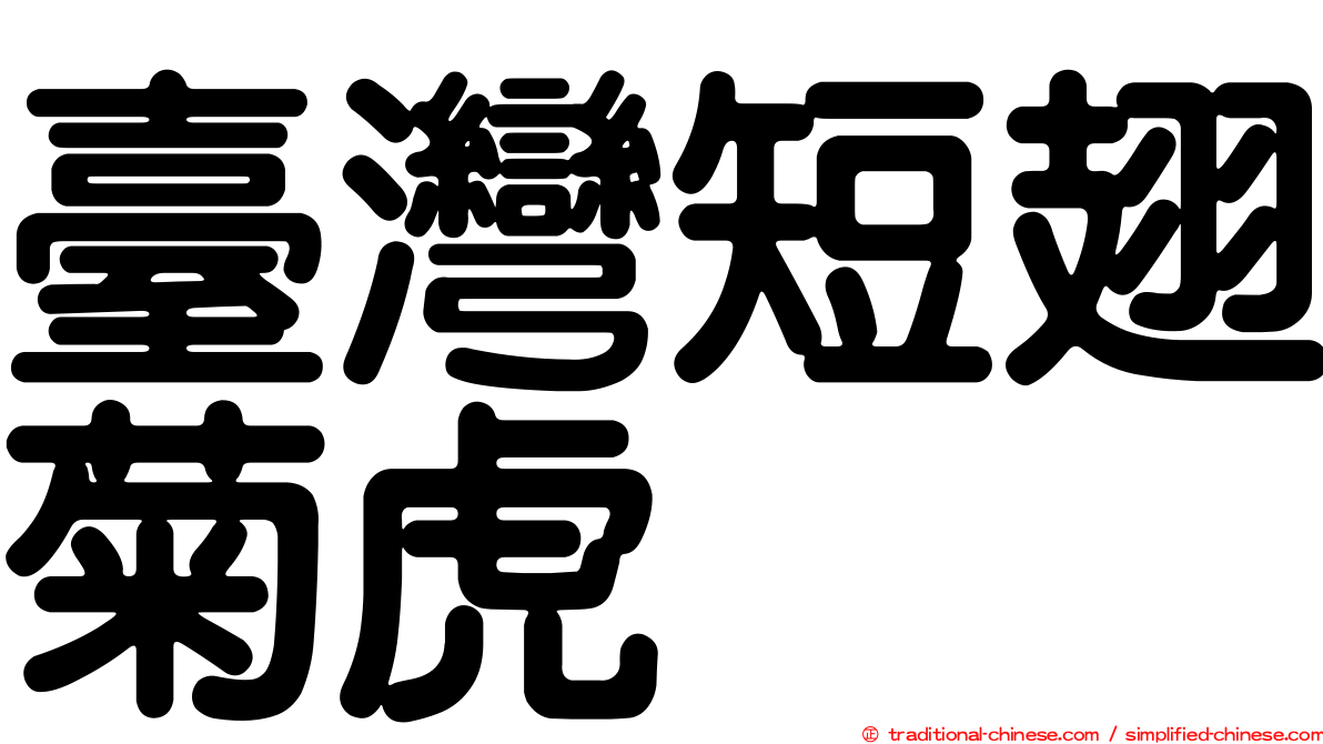 臺灣短翅菊虎