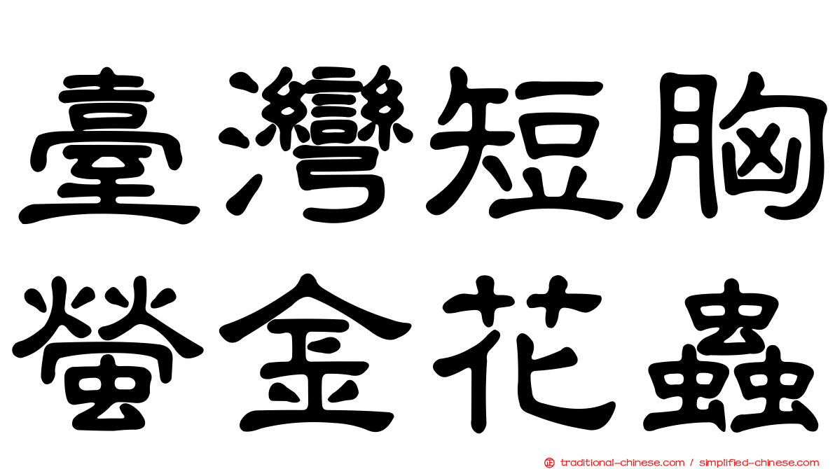 臺灣短胸螢金花蟲