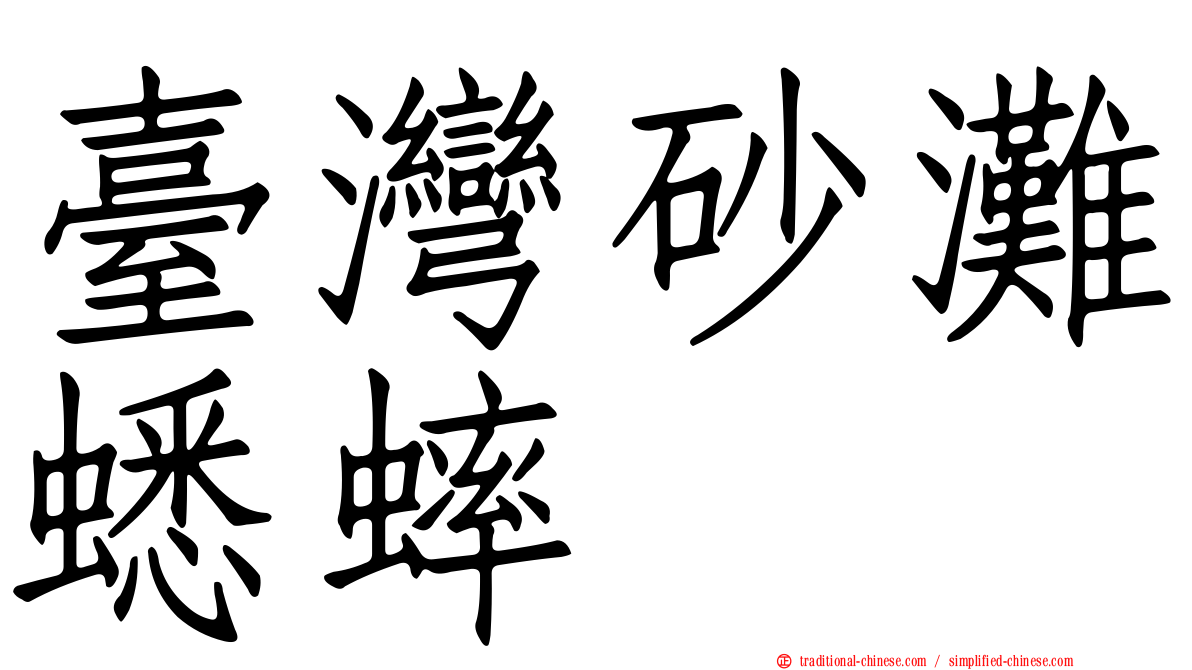臺灣砂灘蟋蟀