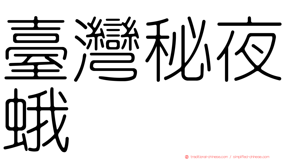 臺灣秘夜蛾