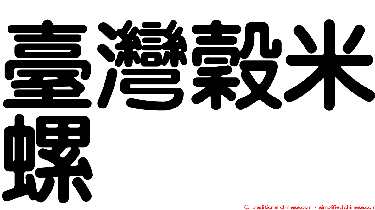 臺灣穀米螺