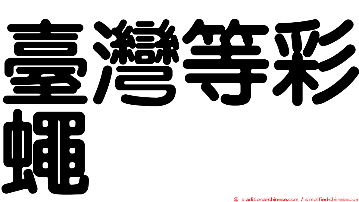 臺灣等彩蠅