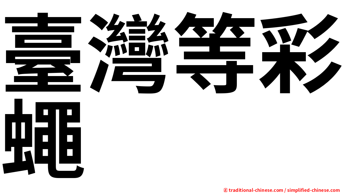 臺灣等彩蠅