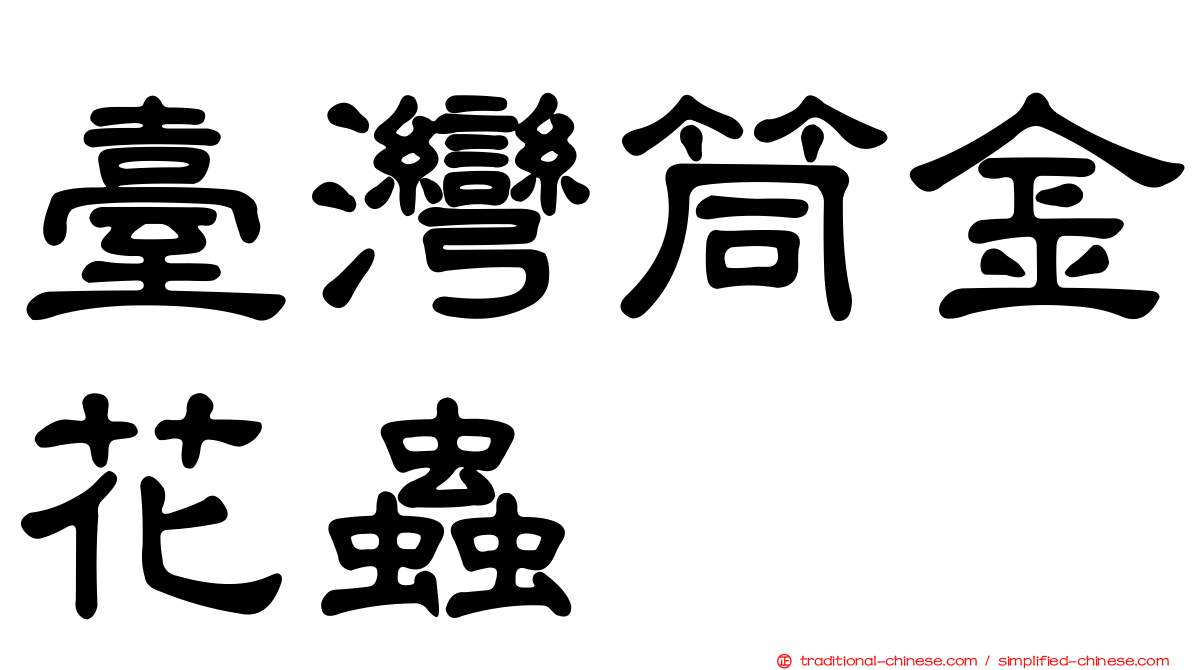 臺灣筒金花蟲