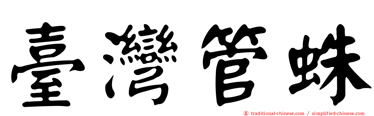 臺灣管蛛