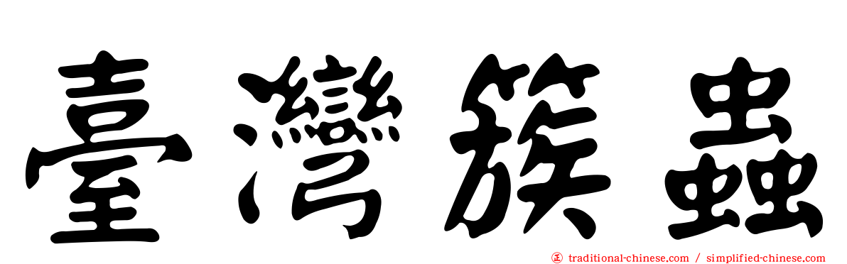 臺灣簇蟲