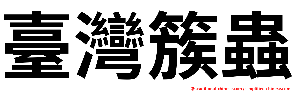 臺灣簇蟲