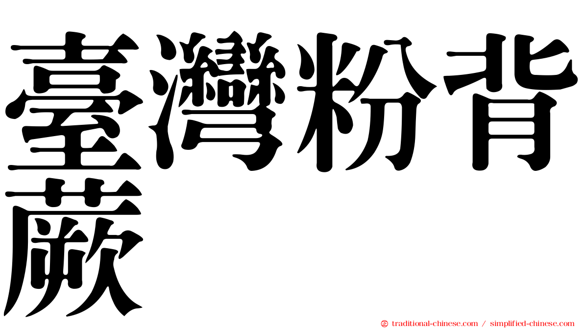 臺灣粉背蕨