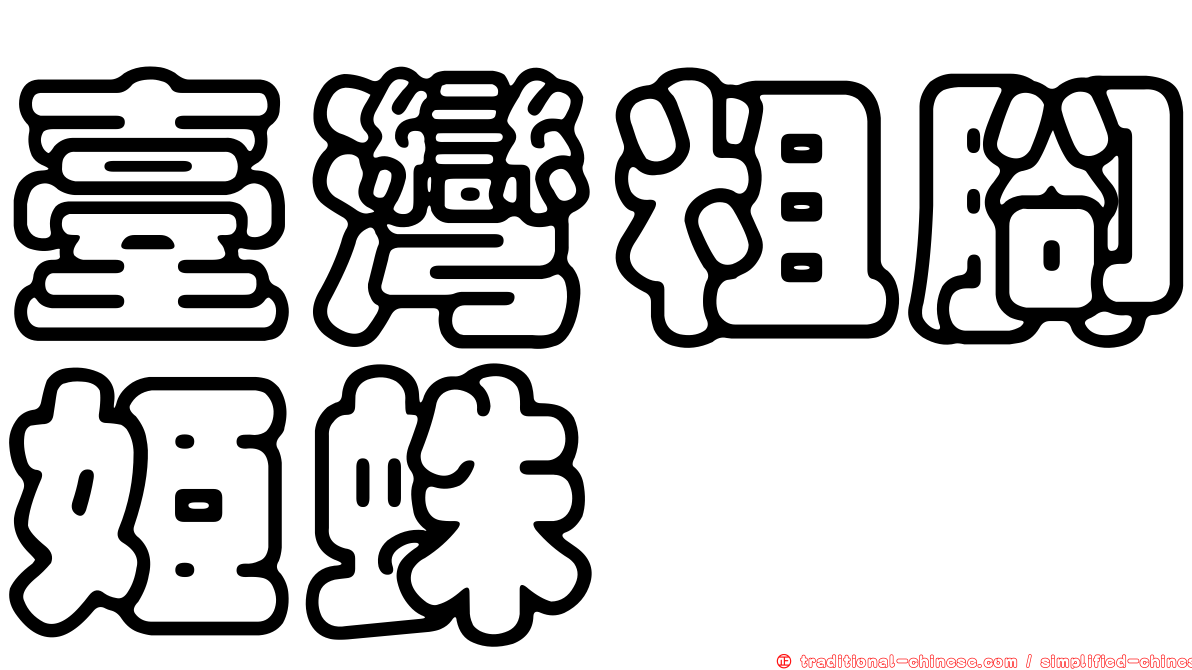 臺灣粗腳姬蛛