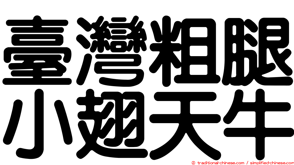 臺灣粗腿小翅天牛