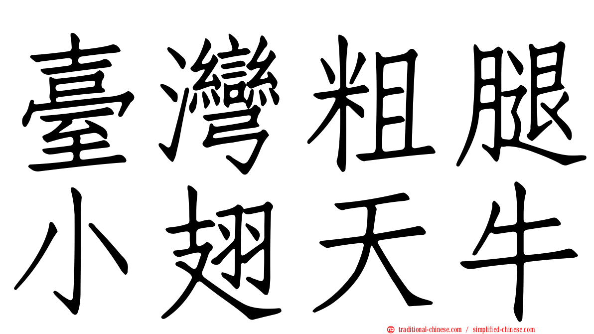 臺灣粗腿小翅天牛