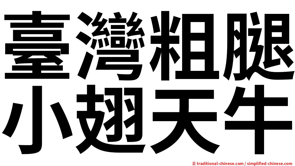 臺灣粗腿小翅天牛