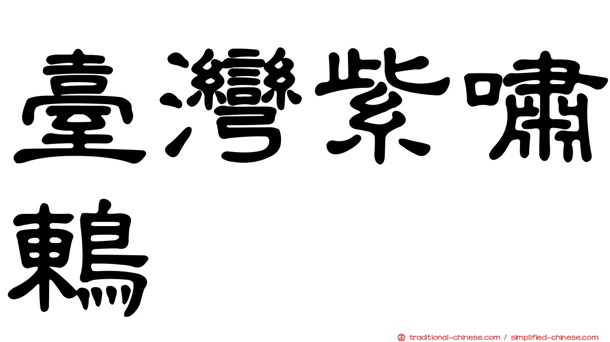 臺灣紫嘯鶇