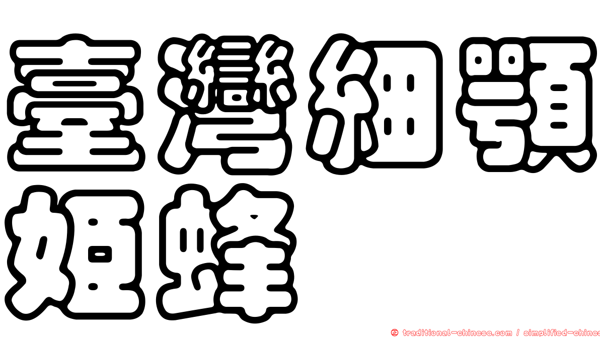 臺灣細顎姬蜂