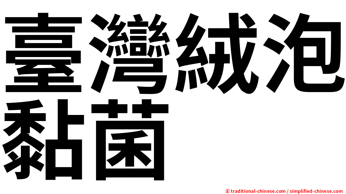 臺灣絨泡黏菌