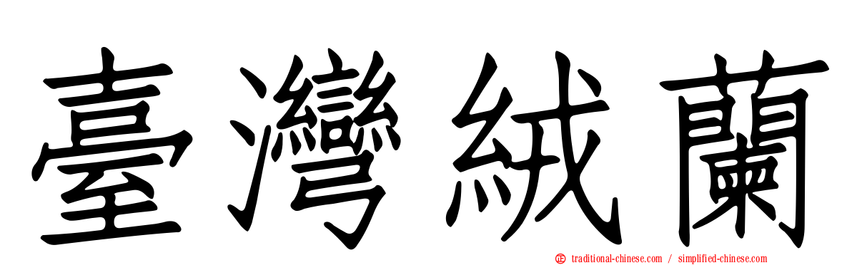 臺灣絨蘭