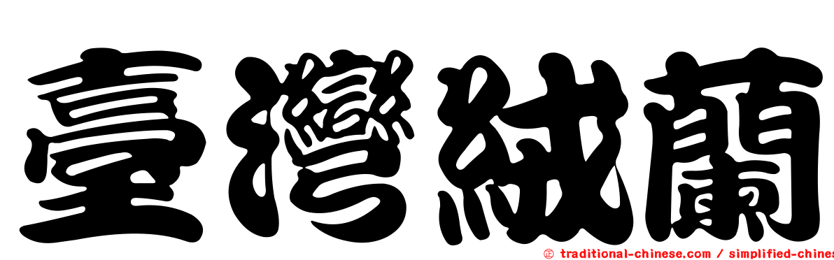 臺灣絨蘭