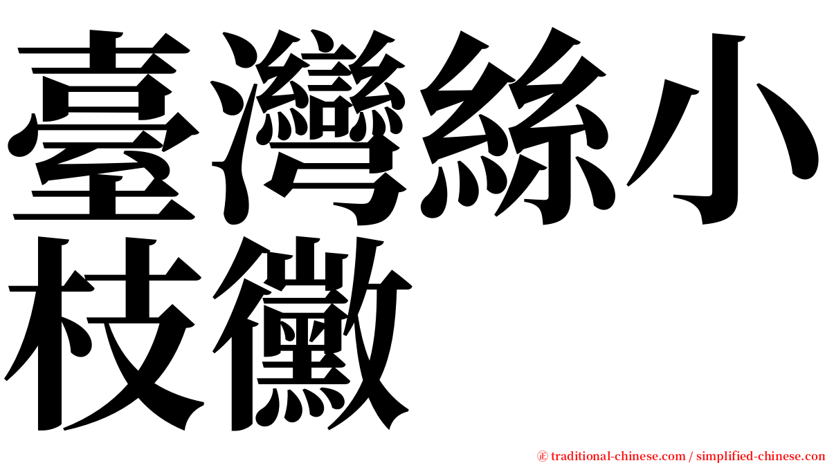 臺灣絲小枝黴 serif font