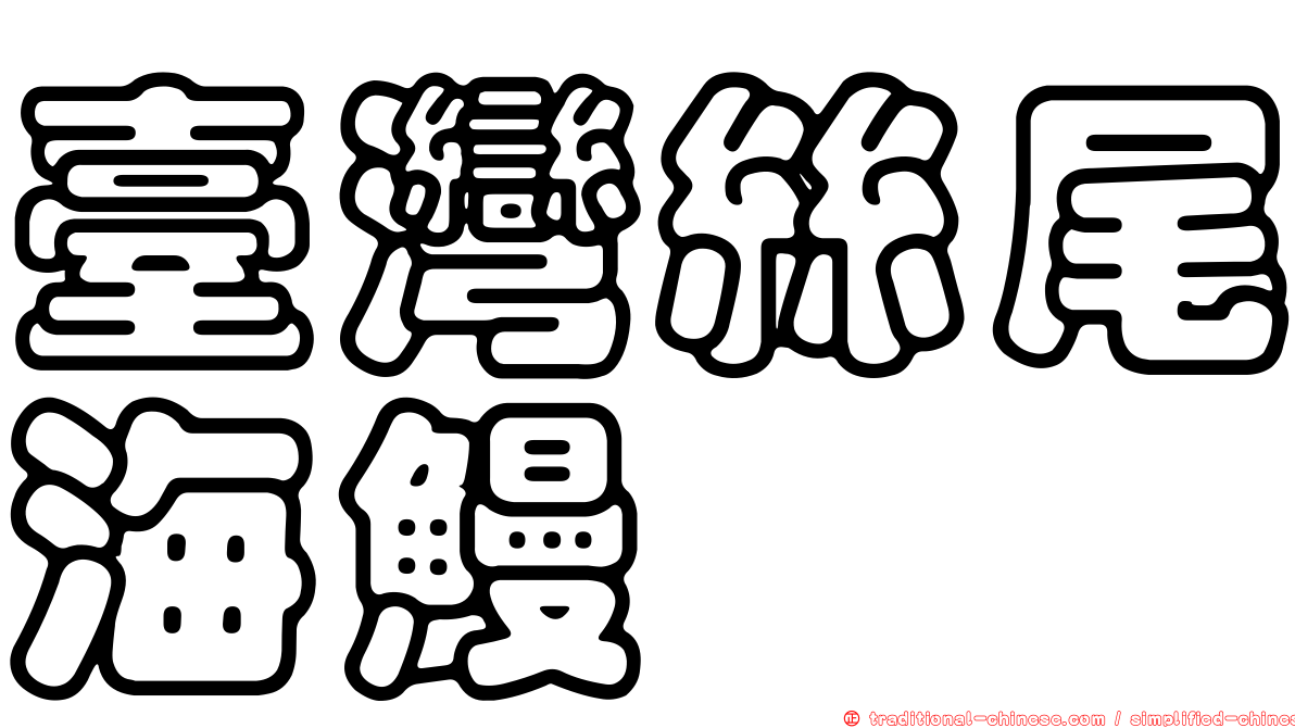 臺灣絲尾海鰻