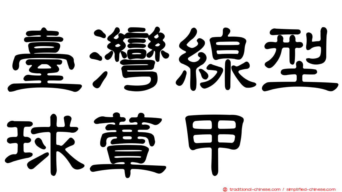 臺灣線型球蕈甲