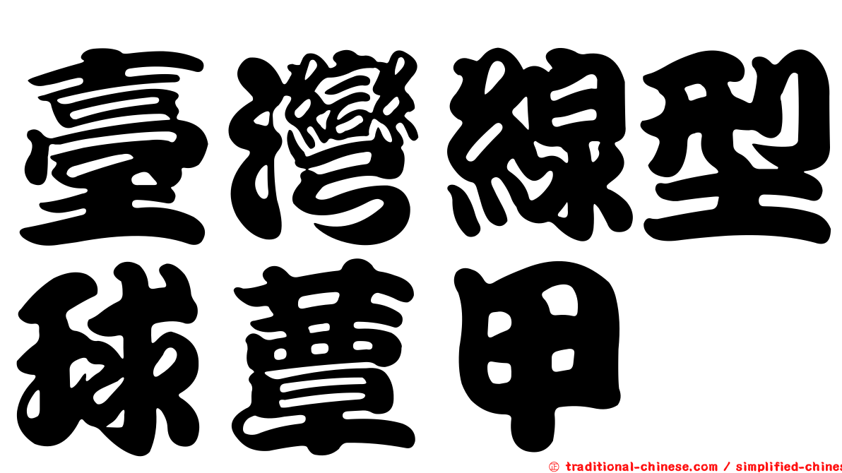 臺灣線型球蕈甲