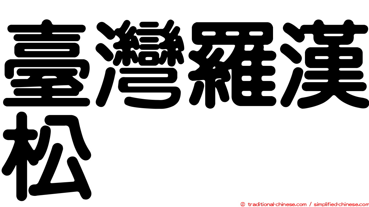 臺灣羅漢松
