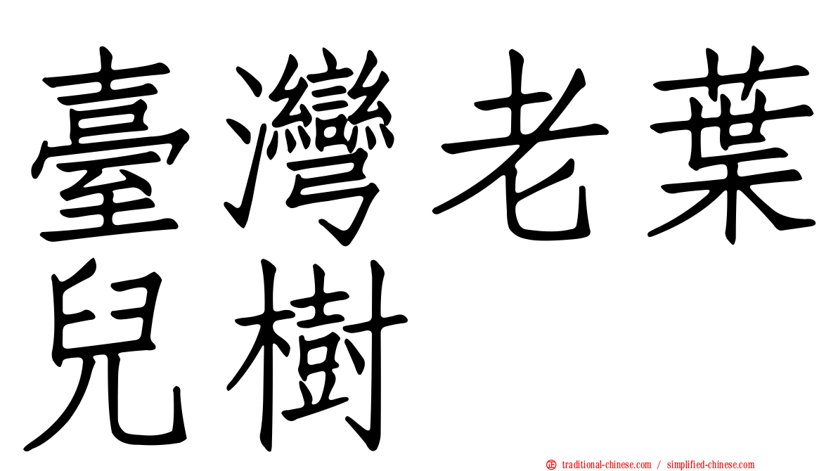 臺灣老葉兒樹