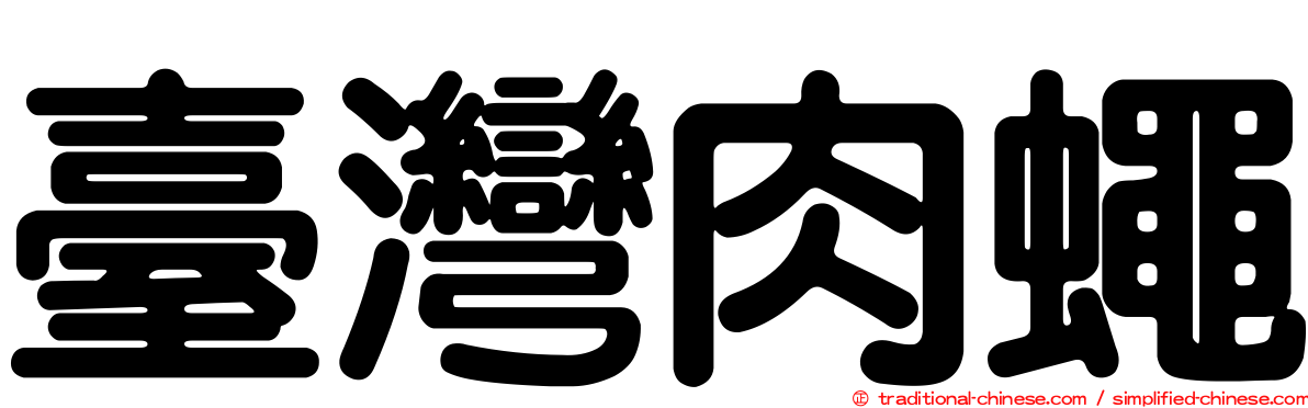 臺灣肉蠅