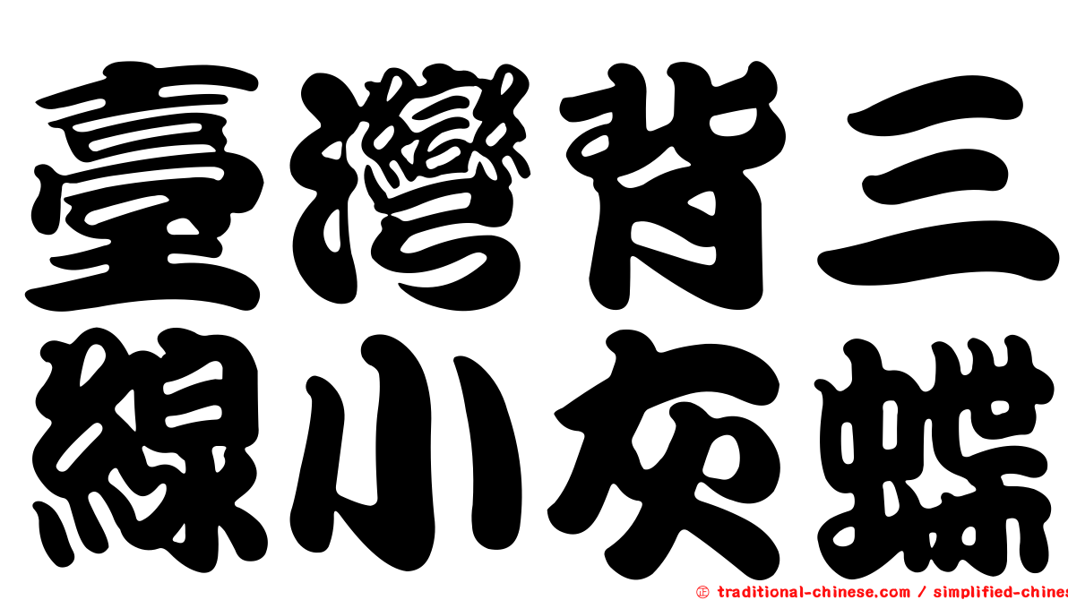 臺灣背三線小灰蝶