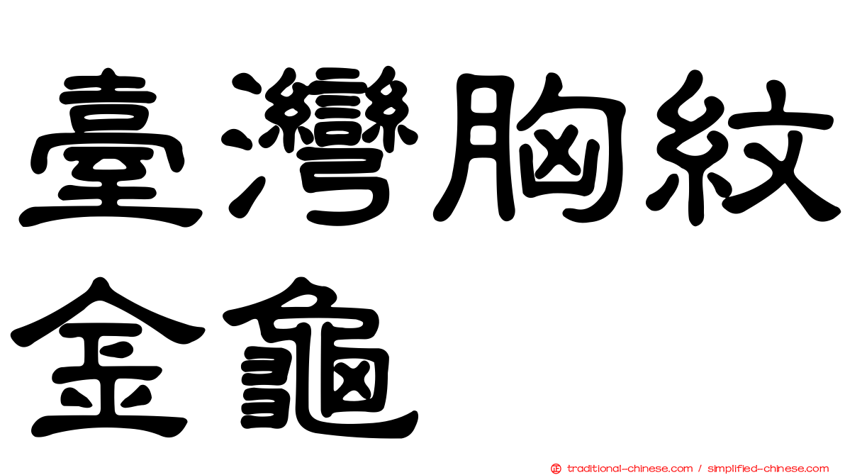 臺灣胸紋金龜
